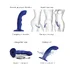 Вибратор с пульсирующей головкой Strap-On-Me Tapping Dildo Wave M синий фото 14