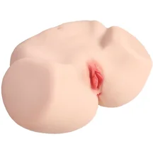 Мастурбатор-полуторс с вагиной и анусом Kokos Jenny Onahole Real Vagina с вибрацией телесный