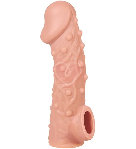 Насадка с пупырышками и отверстием для мошонки Kokos Cock Sleeve CS-002-S фото 1