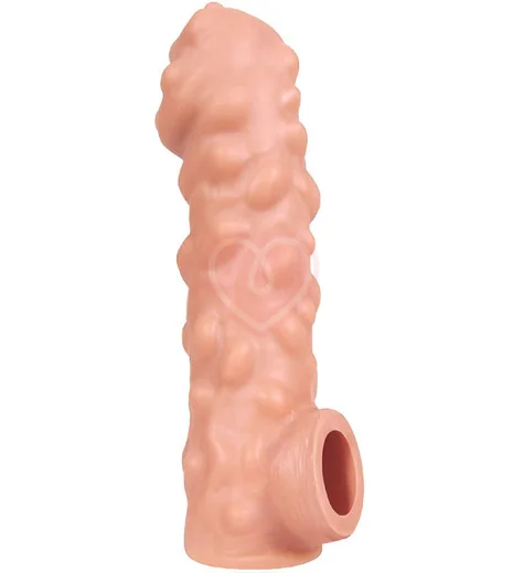 Насадка с крупными бугорками и отверстием для мошонки Kokos Cock Sleeve CS-003-S фото 1