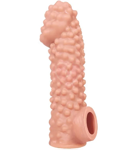 Насадка с крупными бугорками и отверстием для мошонки Kokos Cock Sleeve CS-004-S фото 1