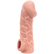 Реалистичная насадка с отверстием для мошонки Kokos Cock Sleeve CS-006-S