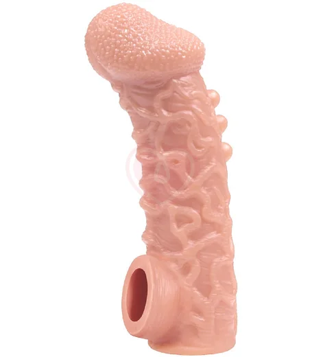 Насадка с бугорками и отверстием для мошонки Kokos Cock Sleeve CS-007-S фото 1