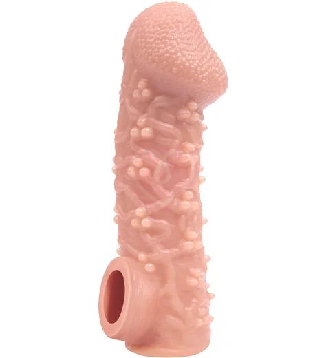 Насадка с пупырышками и отверстием для мошонки Kokos Cock Sleeve CS-009-S фото 1