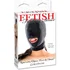 БДСМ-маска с отверстием для рта Spandex Open Mouth Hood черная фото 3