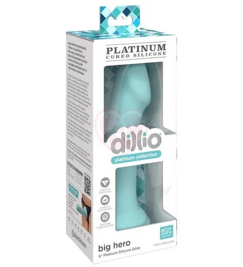 Фаллоимитатор на присоске Big Hero бирюзовый фото 4