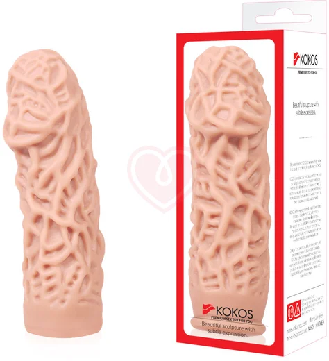 Стимулирующая насадка с рельефными складочками Kokos Extreme Sleeve ES-12-S фото 4