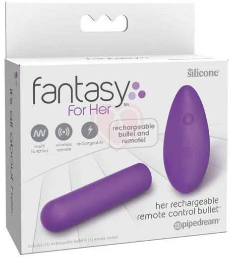 Вибропуля с пультом Rechargeable Remote Control Bullet фиолетовые фото 5