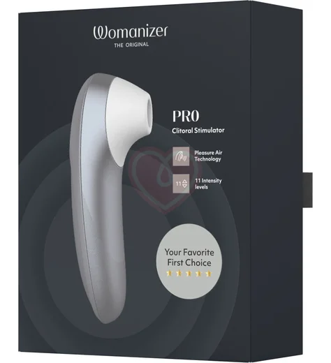 Бесконтактный клиторальный стимулятор Womanizer Pro серый фото 7