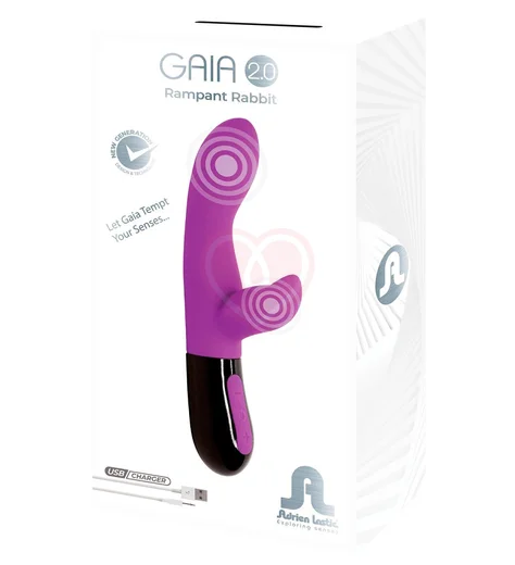 Вибратор с клиторальным стимулятором Gaia 2.0 фиолетовый фото 4