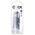 Гелевый фаллоимитатор King Cock Clear 18 см прозрачный фото 3