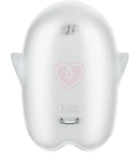 Вакуумый вибростимулятор клитора Satisfyer Glowing Ghost светящийся в темноте белый фото 6