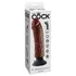 Гнущийся вибратор реалистик на присоске King Cock Vibrating 18 см коричневый фото 2