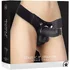 Страпон с реалистичной насадкой Ouch! Realistic Strap-On 20 см чёрный фото 4