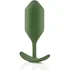 Утяжелённая анальная пробка для ношения b-Vibe Snug Plug 4 большая хаки фото 3