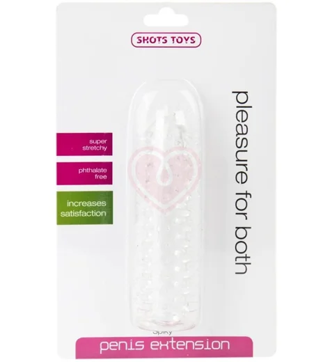 Силиконовая насадка на член с шипами Spiky Penis Extension фото 2