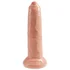 Фаллоимитатор King Cock Uncut с подвижной крайней плотью 23 см телесный фото 2