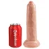Фаллоимитатор King Cock Uncut с подвижной крайней плотью 23 см телесный фото 3