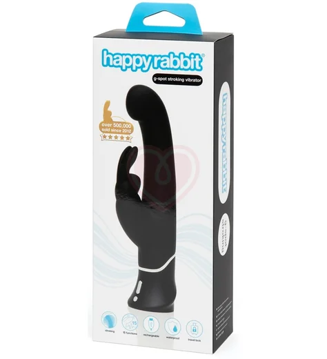 Вибратор с функцией колебания Happy Rabbit G-Spot Stroker чёрный фото 6