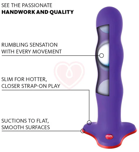 Фаллоимитатор с шариками Fun Factory Bouncer фиолетовый фото 2
