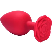 Анальная пробка с розочкой Kanikule Anal Plug S красная