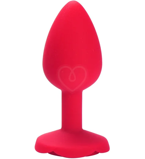 Анальная пробка с розочкой Kanikule Anal Plug S красная фото 2