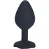 Анальная пробка с розочкой Kanikule Anal Plug M чёрная фото 2