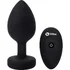 Большая вибропробка b-Vibe Vibrating Jewel Plug с кристаллом и пультом чёрная фото 8