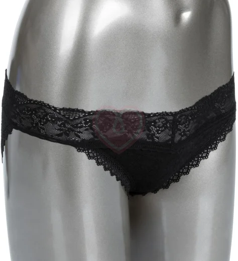 Вибратор для клитора с пультом Lace Panty Set L/XL чёрный фото 7
