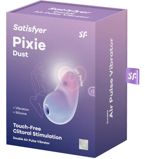 Вакуумно-волновой клиторальный вибростимулятор Satisfyer Pixie Dust фиолетово-розовый фото 5