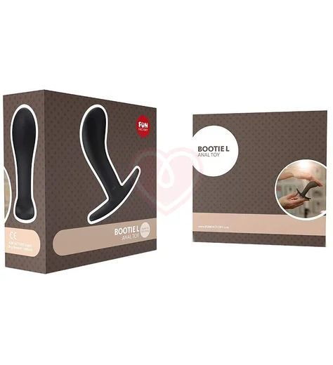 Анальная пробка с загнутым кончиком Fun Factory Bootie Large Anal Toy чёрная фото 2