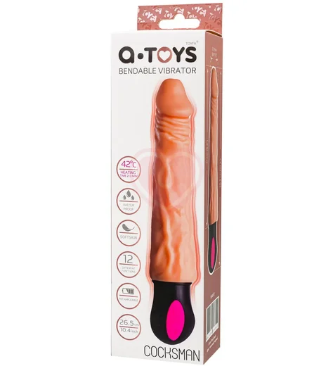 Реалистичный вибратор с подогревом A-Toys by Toyfa Cocksman телесный фото 5