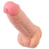 Реалистичный фаллоимитатор с мошонкой на присоске RealStick Nude York телесный фото 6