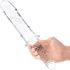 Стеклянный фаллоимитатор с ручкой Girthy Cock Double Ended With Handle прозрачный фото 5