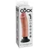 Гнущийся вибратор реалистик на присоске King Cock Vibrating 18 см телесный фото 4