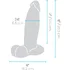 Реалистичный фаллоимитатор с мошонкой Slipskin Realstic Girthy 17 см телесный фото 7