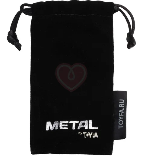 Двусторонний изогнутый металлический фаллоимитатор Metal by Toyfa серебристый фото 4