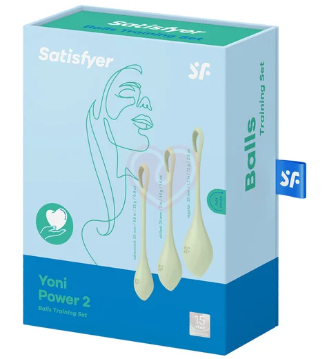 Набор из 3 вагинальных шариков Satisfyer Yoni Power 2 зелёный фото 5
