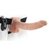 Фаллопротез с вибрацией Vibrating Hollow Strap-On with Balls Flesh 24 см телесный фото 2