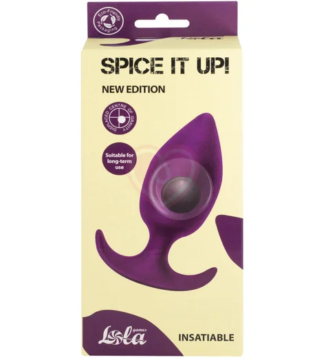 Анальная пробка со смещенным центром тяжести Spice It Up Insatiable фиолетовая фото 4