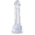 Гелевый фаллоимитатор с мошонкой King Cock Clear 15 см прозрачный фото 3