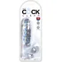 Гелевый фаллоимитатор с мошонкой King Cock Clear 13 см прозрачный фото 3