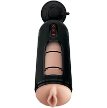 Мастурбатор с вибрацией и сжатием PipeDream Pdx Elite Vibrating Mega Milker телесный