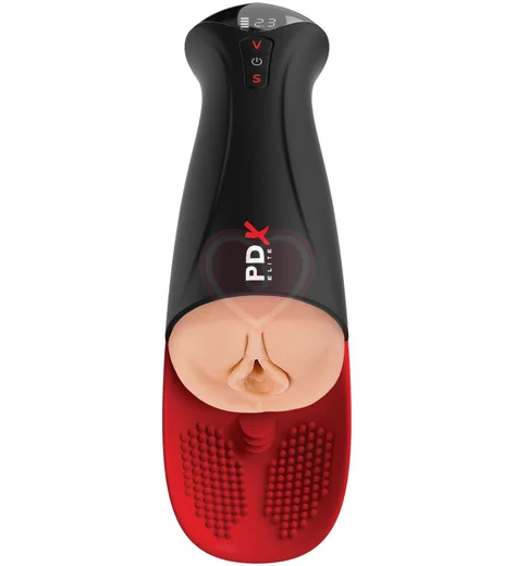 Мастурбатор в колбе вагина с вибрацией PipeDream Fuck-O-Matic Pro Xl телесный фото 1