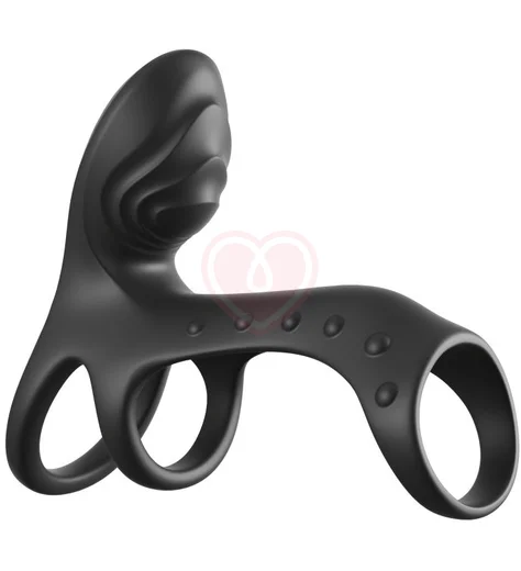 Вибронасадка со стимуляцией клитора PipeDream Ultimate Couples Cage Pro чёрная фото 1