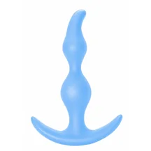 Анальная пробка Lola Games First Time Bent Anal Plug голубая