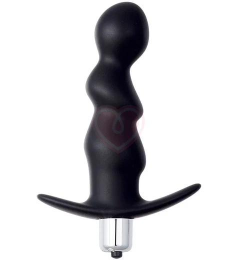 Анальная пробка с вибрацией Lola Games First Time Spiral Anal Plug чёрная фото 1