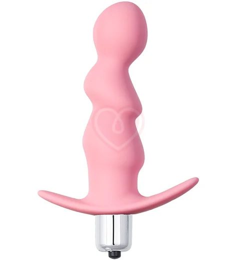 Анальная пробка с вибрацией Lola Games First Time Spiral Anal Plug розовая фото 1