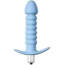 Анальная пробка с вибрацией Lola Games First Time Twisted Anal Plug голубая