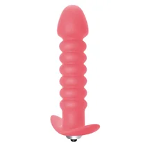 Анальная пробка с вибрацией Lola Games First Time Twisted Anal Plug розовая
